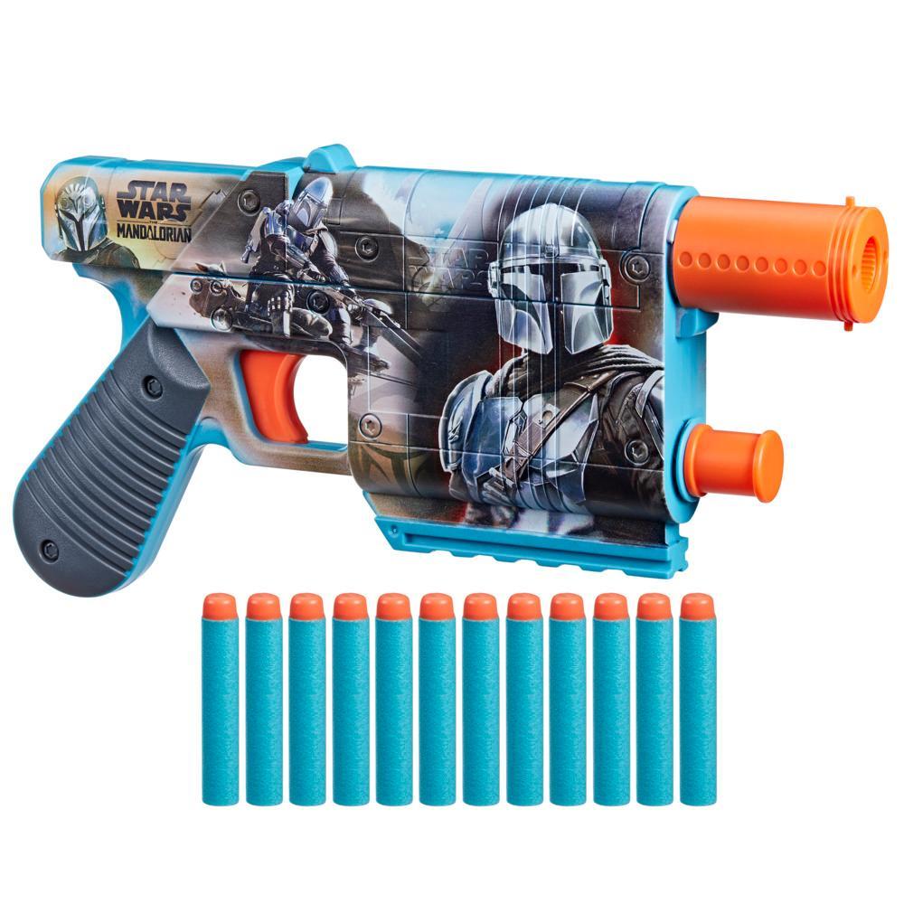 Nerf Star Wars The Mandalorian Dart Blaster 12 Nerf Elite Darts Gifts for 8 Year Old Boys Girls Up