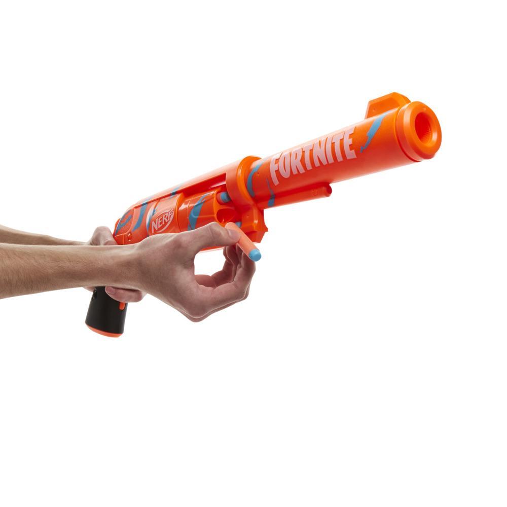 Nerf Fortnite 6-SH Dart Blaster -- Camo Pulse Wrap Hammer Action Priming 6-Dart Drum 6 Nerf Elite Darts - Image 3