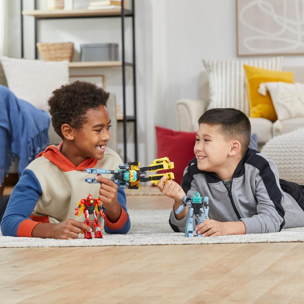 Transformers Toys EarthSpark Cyber-Combiner Terran Twitch and Robby Malto Action Figures - Image 9