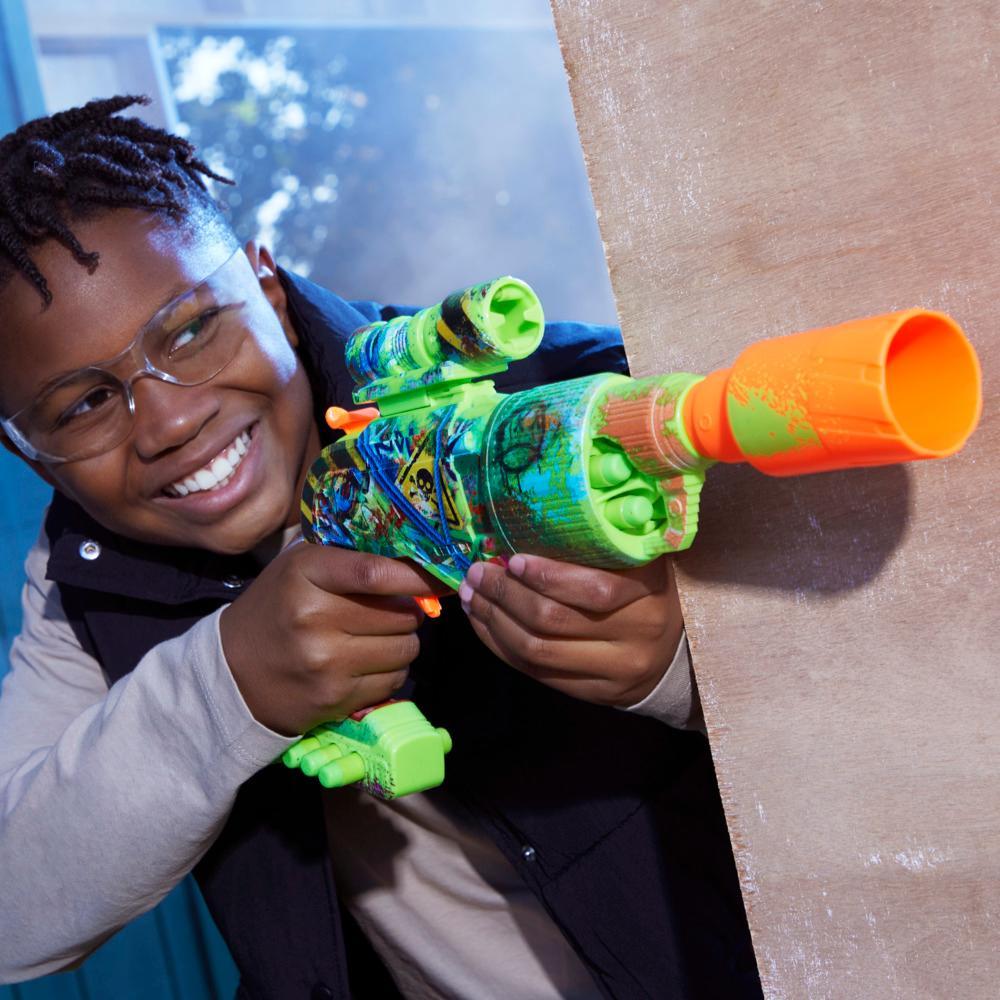 Nerf Zombie Driller Dart Blaster 16 Nerf Elite Darts Outdoor Games Ages 8 - Image 4