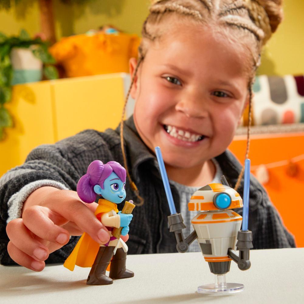 Star Wars Young Jedi Adventures Pop-Up Lightsaber Duel Lys Solay Training Droid Figures 4 - Image 3