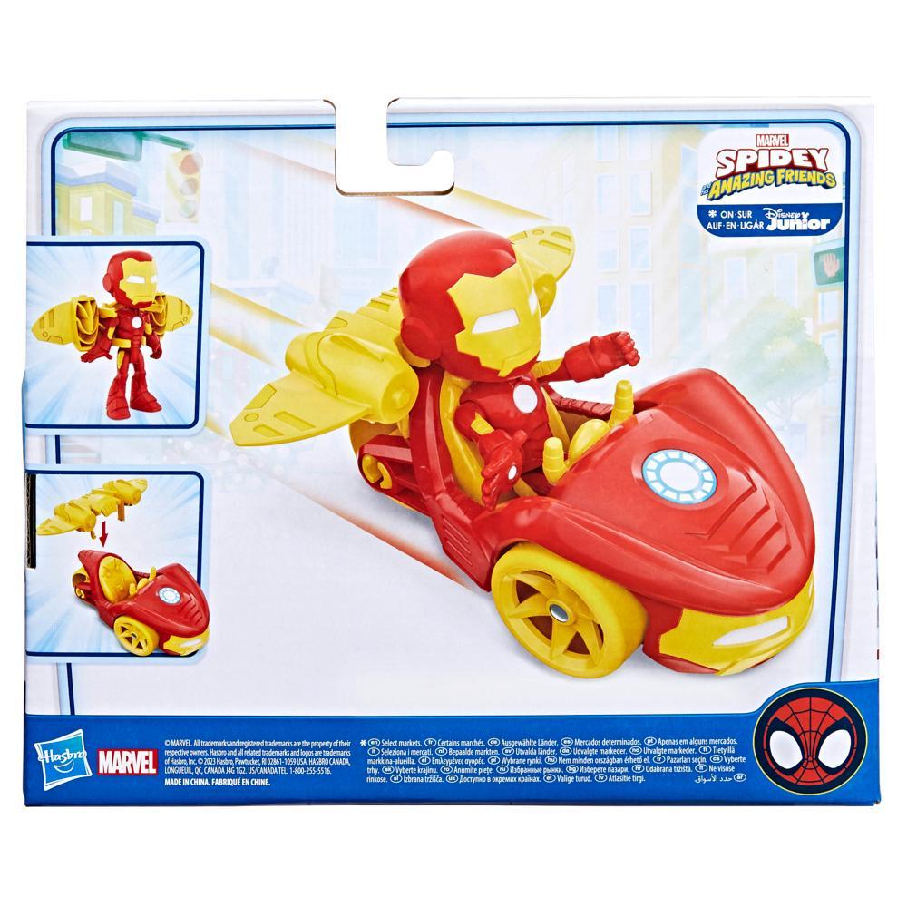Marvel Spidey and His Amazing Friends Iron Racer Set Action Figure Vehicle and Accessory - Image 3