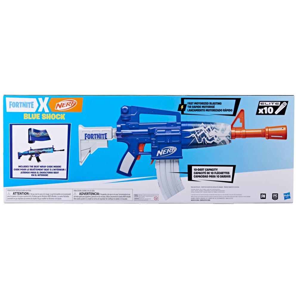 Nerf Fortnite Blue Shock Dart Blaster 10-Dart Clip 10 Elite Nerf Darts Unlock Code - Image 3