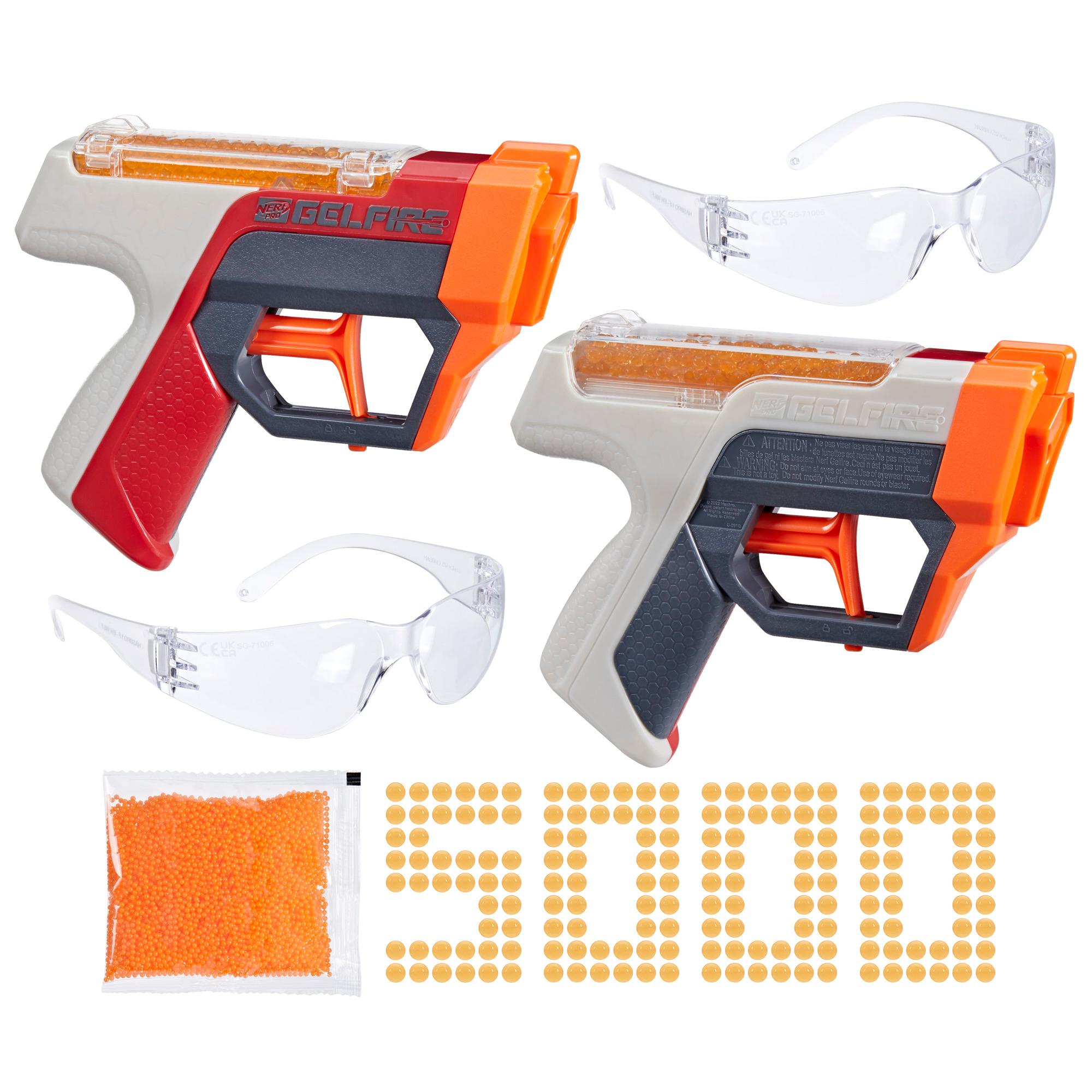 Nerf Pro Gelfire Dual Wield Pack 2 Blasters 5000 Gelfire Rounds 2x 100 Round Integrated Hoppers 2 Eyewear - Image 6