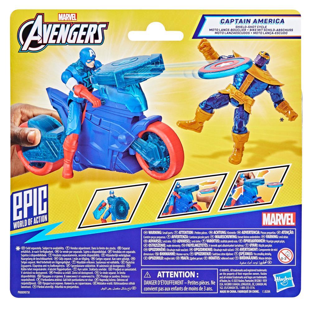 Marvel Avengers Epic World of Action Captain America Shield-Shot Cycle Vehicle Playset 4 - Image 8