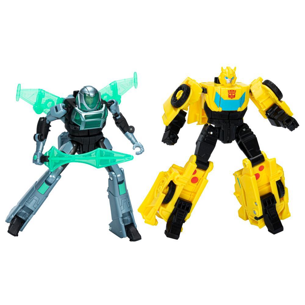 Transformers Toys EarthSpark Cyber-Combiner Bumblebee and Mo Malto Action Figures - Image 6