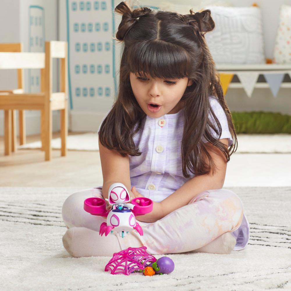 Marvel Spidey and His Amazing Friends Ghost Spider Copter Set Action Figure Vehicle and Accessory - Image 5