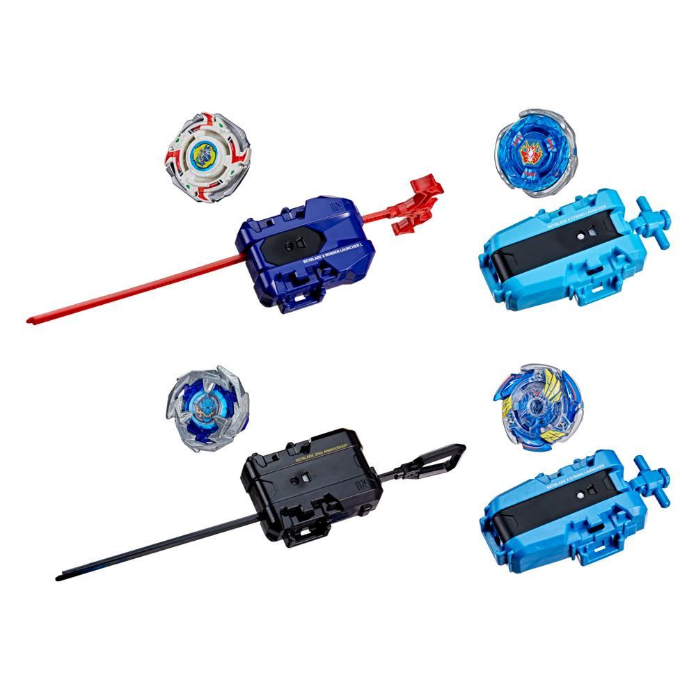 Beyblade X 25th Anniversary Set with 4 Tops 4 Launchers Ages 8 - Image 6
