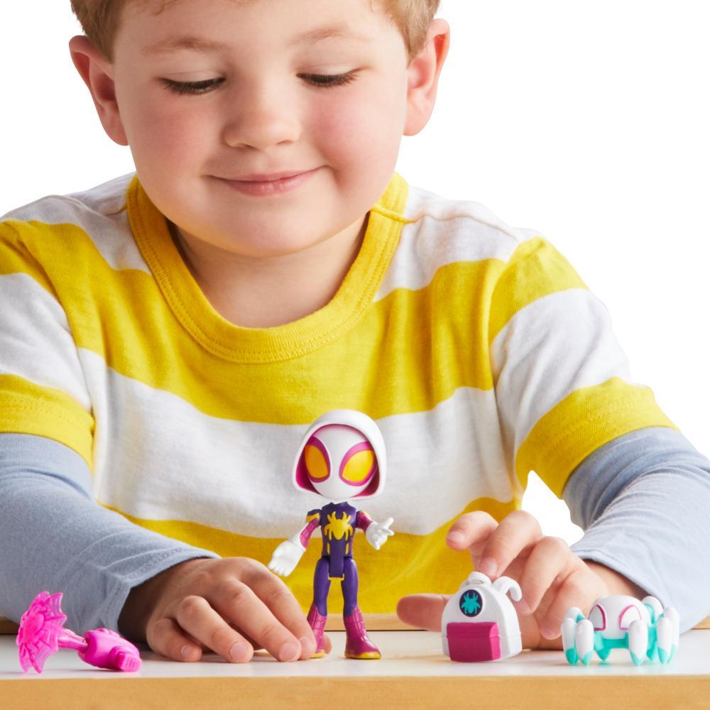 Marvel Spidey and His Amazing Friends Web-Spinners Ghost-Spider Figure Web-Spinning Accessory - Image 5