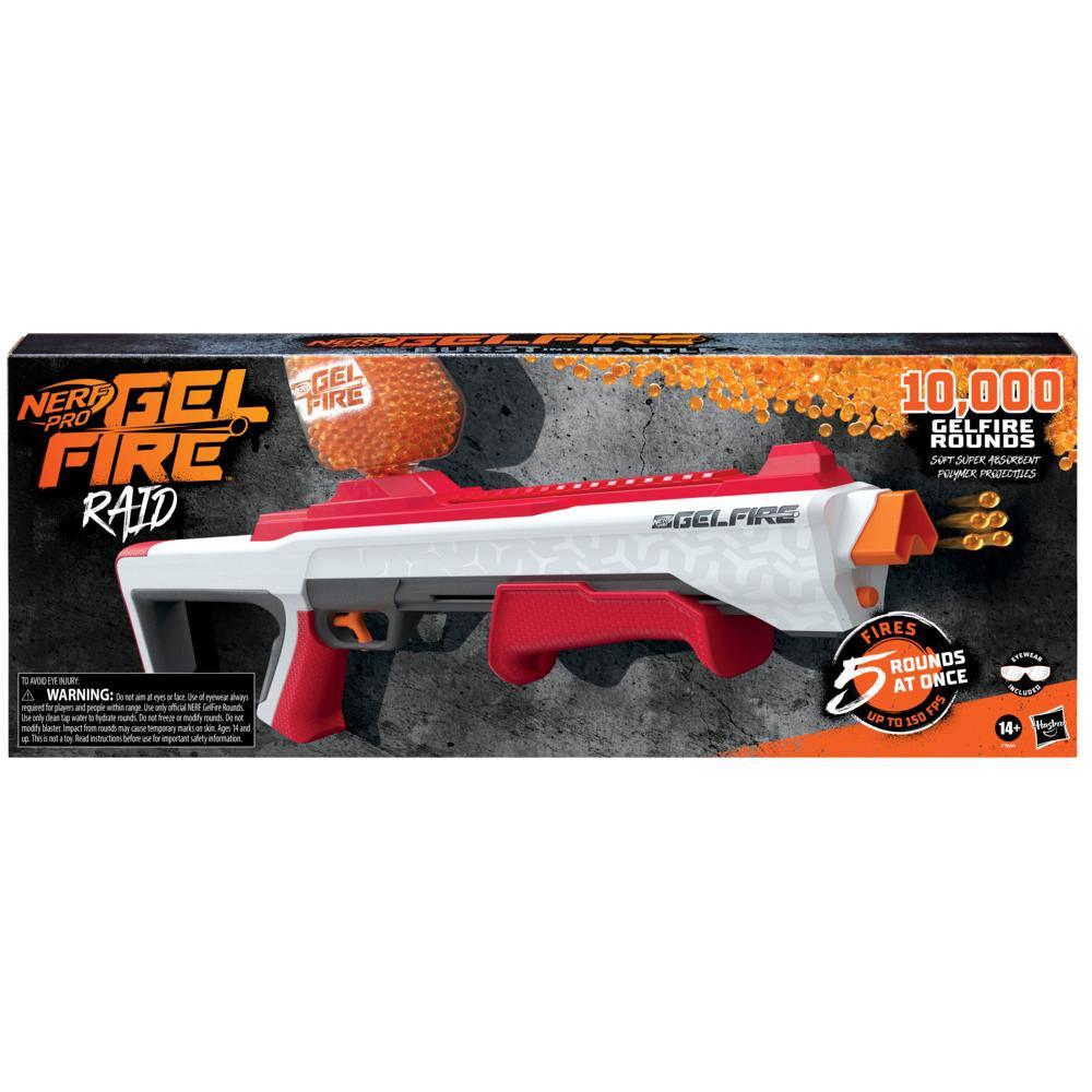 Nerf Pro Gelfire Raid Blaster Fire 5 Rounds At Once 10000 Gelfire Rounds 800 Round Hopper Eyewear - Image 7