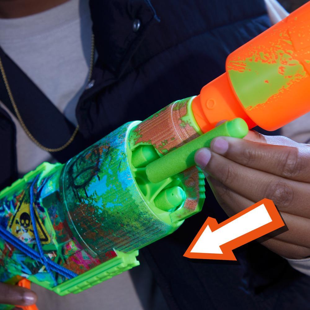 Nerf Zombie Driller Dart Blaster 16 Nerf Elite Darts Outdoor Games Ages 8 - Image 2