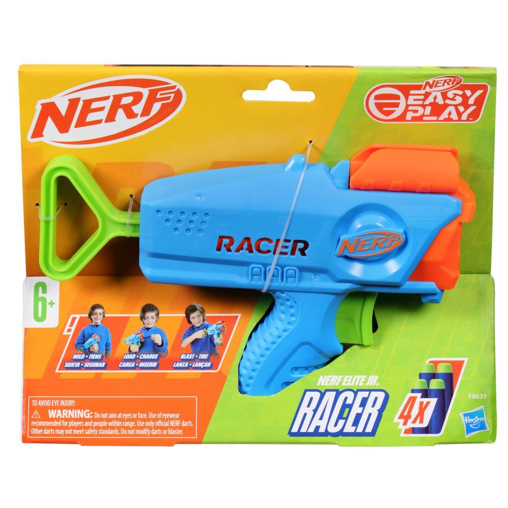 Nerf Elite Junior Racer Easy Play Dart Blaster with 4 Nerf Elite Darts Nerf Blaster Outdoor Toys - Image 7