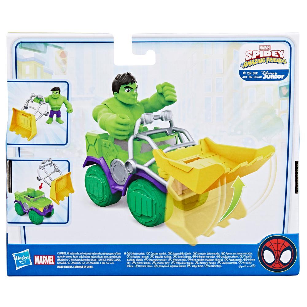 Marvel Spidey and His Amazing Friends Hulk Smash Truck Set Action Figure Vehicle and Accessory - Image 3