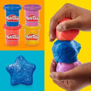 Play-Doh 4 Pack Metallic Shine Compound