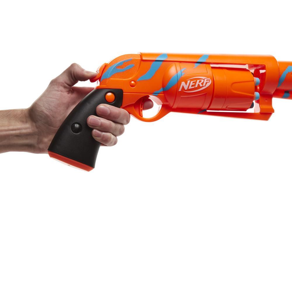 Nerf Fortnite 6-SH Dart Blaster -- Camo Pulse Wrap Hammer Action Priming 6-Dart Drum 6 Nerf Elite Darts