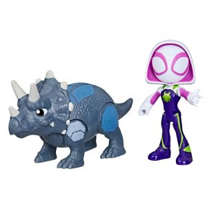 Marvel Spidey and His Amazing Friends Dino-Webs Ghost-Spider  Rhino Dino Action Figures