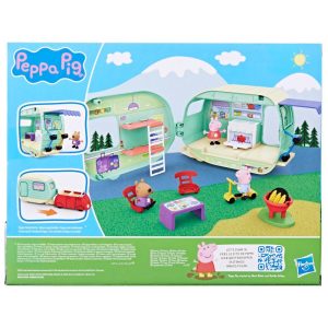 Peppa Pig Toys Peppas Caravan Playset with 3 Figures Preschool Toys for Ages 3