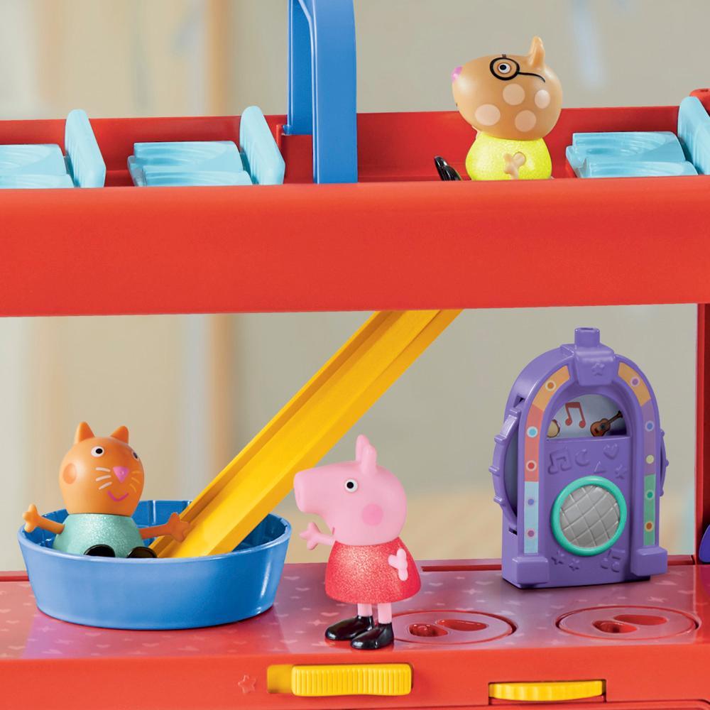 Peppa Pig Toys Peppas 2-in-1 Party Bus Playset with 3 Figures Preschool Toys for 3 - Image 5