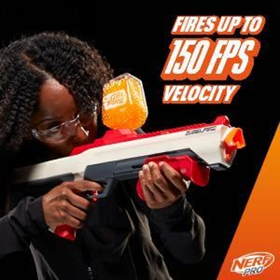 Nerf Pro Gelfire Raid Blaster Fire 5 Rounds At Once 10000 Gelfire Rounds 800 Round Hopper Eyewear - Image 9