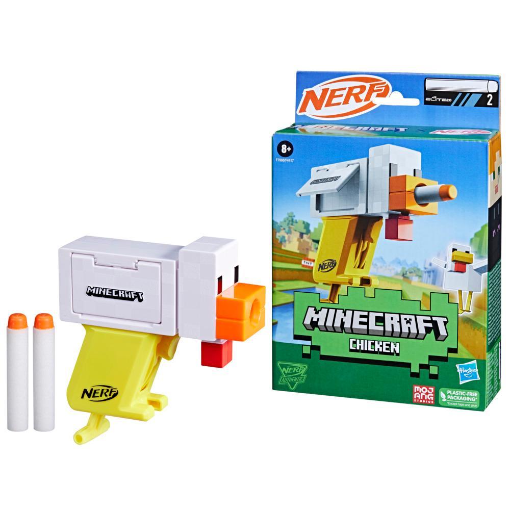 Nerf MicroShots Minecraft Chicken Blaster Includes 2 Nerf Elite Foam Darts - Image 3