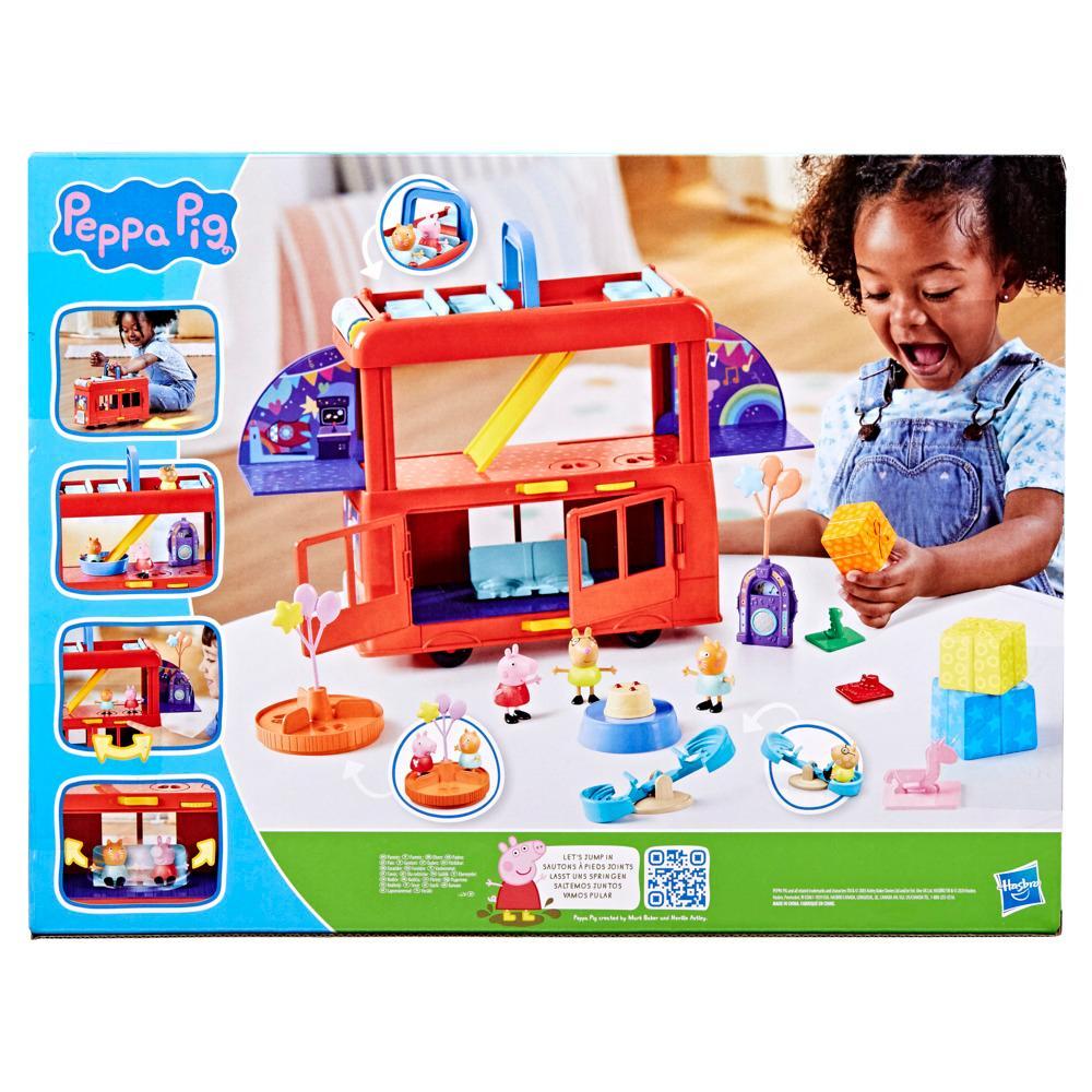 Peppa Pig Toys Peppas 2-in-1 Party Bus Playset with 3 Figures Preschool Toys for 3 - Image 8