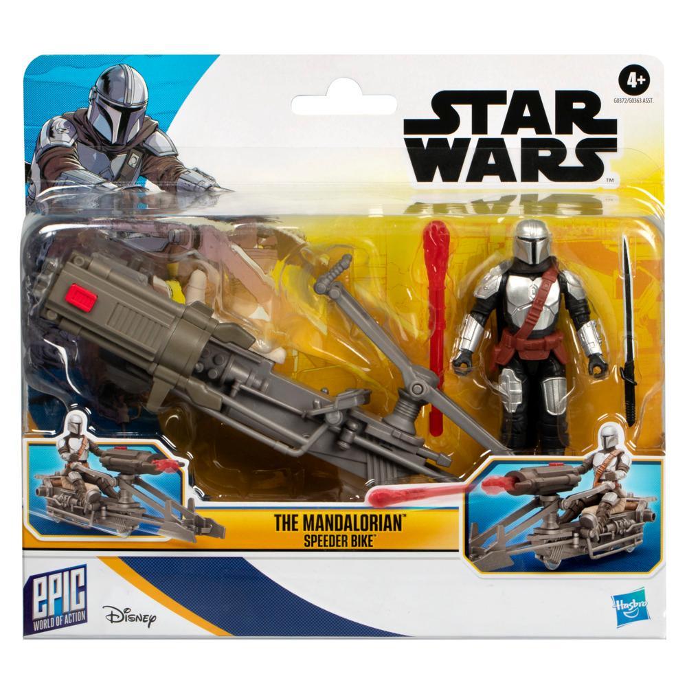 Star Wars Epic World of Action The Mandalorian 4 Action Figure Speeder Bike - Image 2