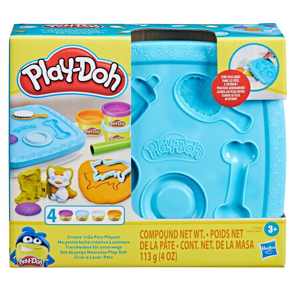 Play-Doh Create n Go Pets Playset Play-Doh Set with Storage Container Arts and Crafts Toys for Kids - Image 2