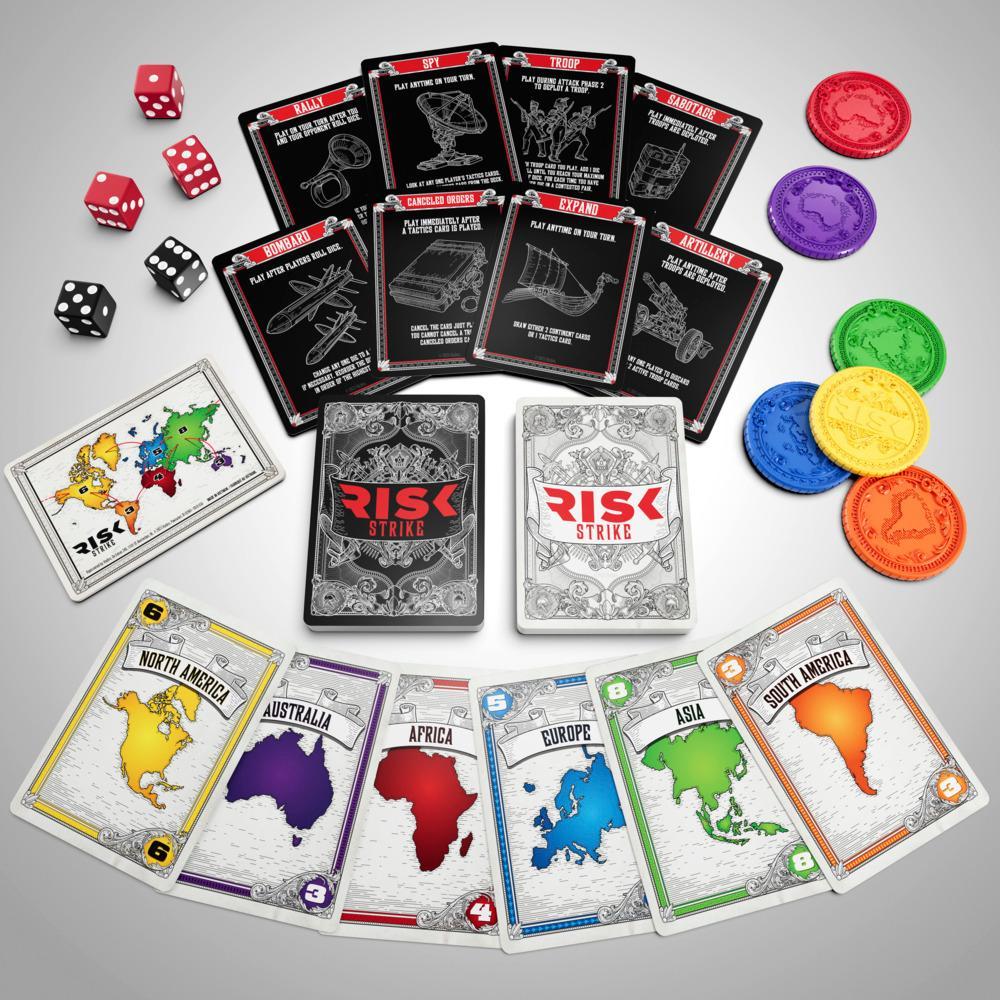 Risk Strike Cards and Dice Game Quick-Playing Strategy Card Game Ages 10 Family Games - Image 3