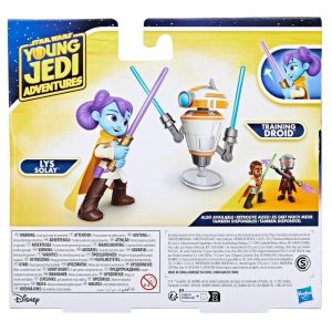 Star Wars Young Jedi Adventures Pop-Up Lightsaber Duel Lys Solay  Training Droid Figures 4