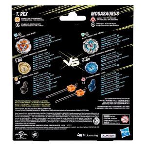 Beyblade X Jurassic World Collab T Rex vs Mosasaurus Multipack Set