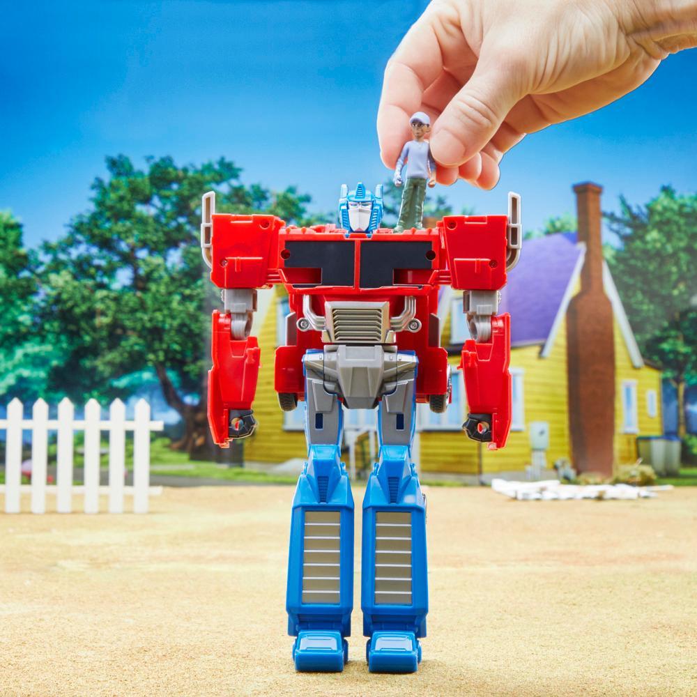 Transformers EarthSpark Spin Changer Optimus Prime Action Figure with Robby Malto Figure - Image 4