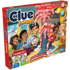 Clue Junior Game 2-Sided Gameboard 2 Games in 1 Clue Mystery Game for Ages 4