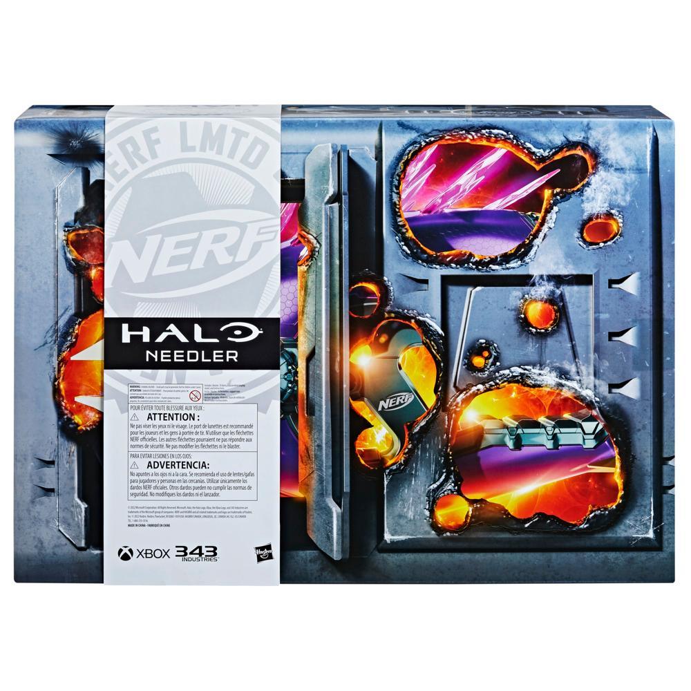 Nerf LMTD Halo Needler Dart-Firing Blaster Light-Up Needles 10-Dart Drum 10 Nerf Elite Darts Game Card - Image 3