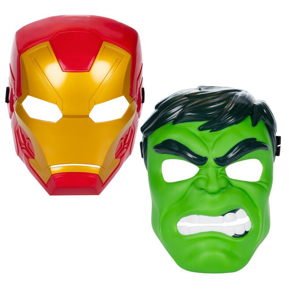 Marvel Avengers Hero Mask Multipack Iron Man Hulk Mask 2-Pack