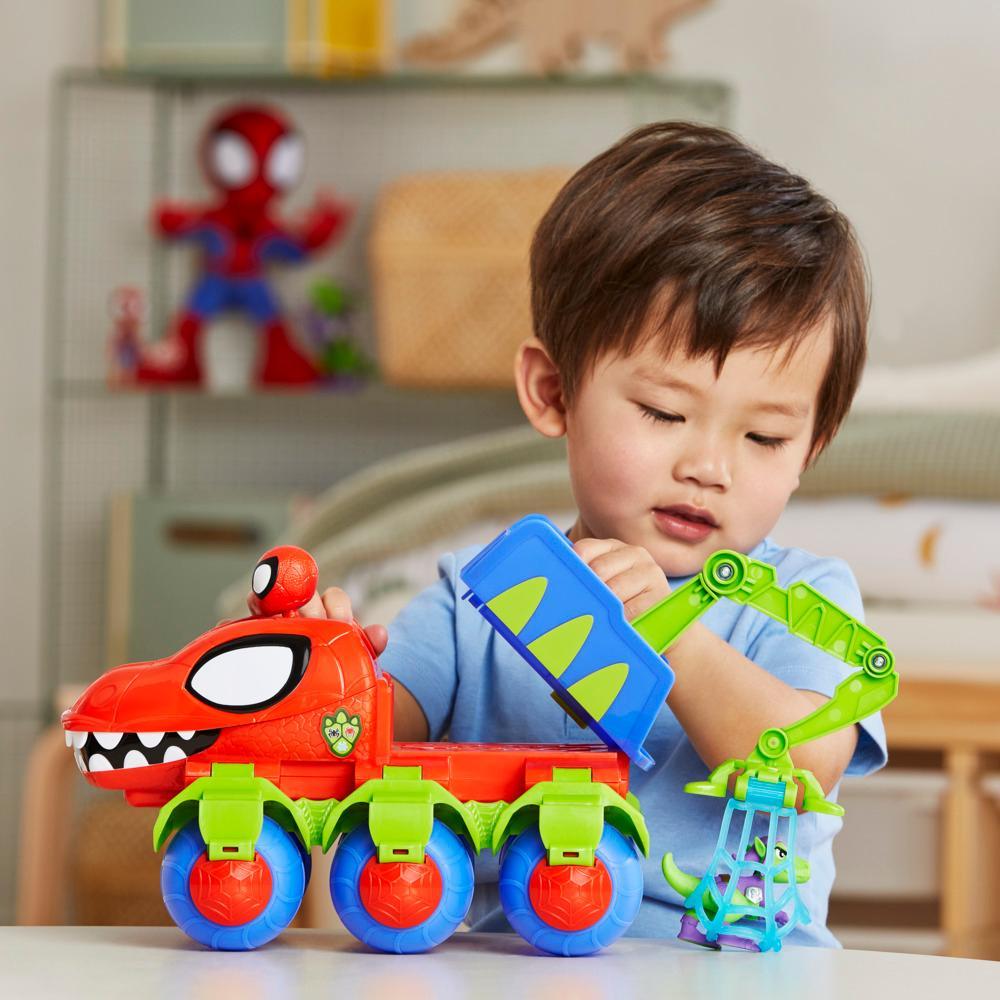 Spidey and His Amazing Friends Dino-Webs Crawler Vehicle with Spider-Man toys Ages 3 - Image 11